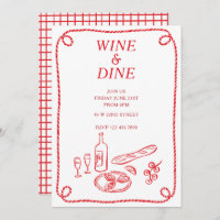 Wine and Dine Summer Party Invitation