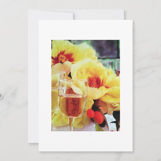 WINE AND FLOWERS INVITATION (Front)