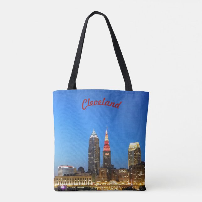 Wine and Gold Cleveland Tote Bag (Back)