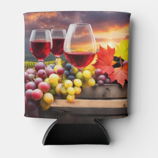 Wine and Grapes Fun Beautiful Cosy Can Cooler