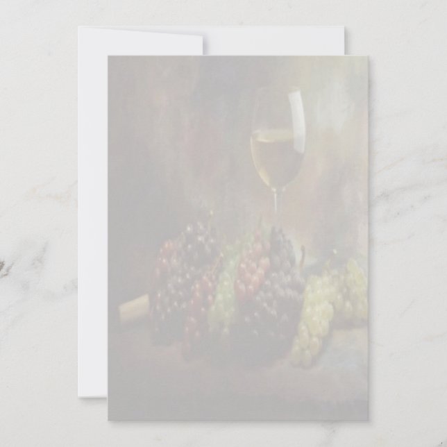 Wine And Grapes Invitation (Front)