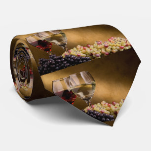 "WINE AND GRAPES" NECKTIE