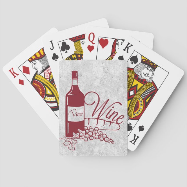 Wine and Grapes Playing Cards (Back)