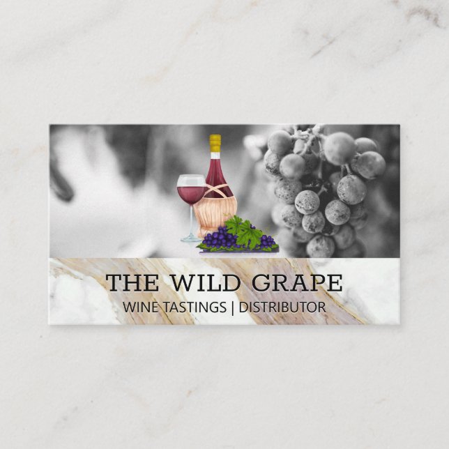 Wine and Grapes | Vineyard | Appt Business Card (Front)