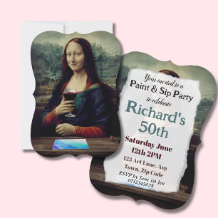 Wine and Paint party birthday celebration 50th