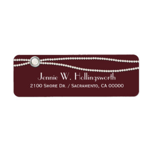 Wine and Pearls Custom Return Address