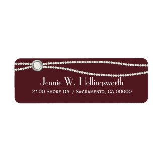 Wine and Pearls Custom Return Address