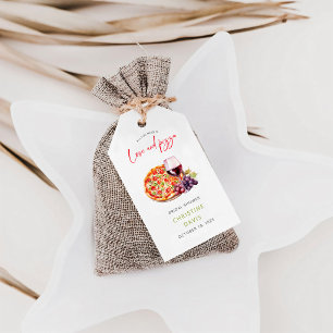 Wine And Pizza Bridal Shower Gift Tags