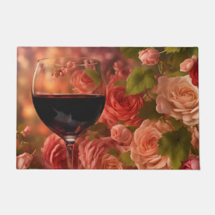 Wine and Rose Beautiful  Doormat