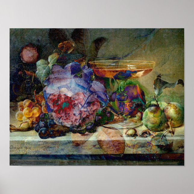 Wine and Roses Colour Splash Poster (Front)