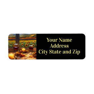 Wine and Sunflowers Return Address