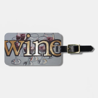 wine anyone luggage tag