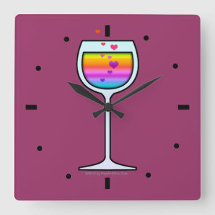 WINE ART WALL CLOCK