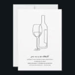 Wine Bar Birthday Invitation<br><div class="desc">Invite friends to toast the birthday girl with this simple,  minimal and chic Wine Bar Birthday Invitation.

This design can be edited with your details,  and either instantly downloaded or printed via Zazzle. 

This invitation was designed by graphic designer Eden Denevan. See examples of my work here: https://www.behance.net/edendenevan.</div>