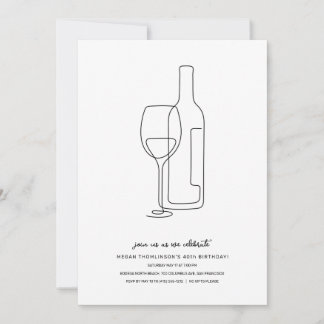 Wine Bar Birthday Invitation