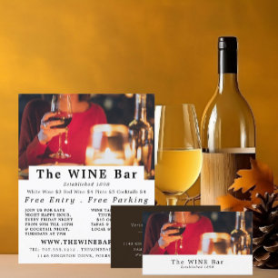 Wine Bar Scene, Wine Bar/Winery Advertising Flyer
