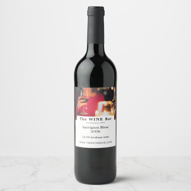 Wine Bar Scene, Wine Bar/Winery Wine Label (Front)