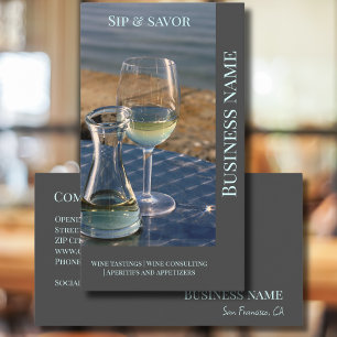 Wine bar shop business promotion Business Card