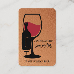 Wine Bar Sommelier Business Card