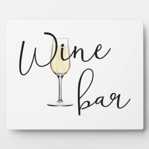 Wine bar wedding sign Tabletop Plaque with Easel