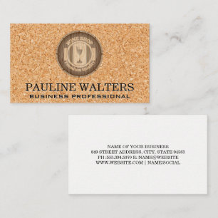 Wine Barrel   Cork Business Card