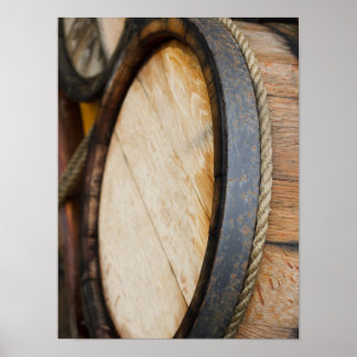 Wine Barrel Lid Closeup Poster