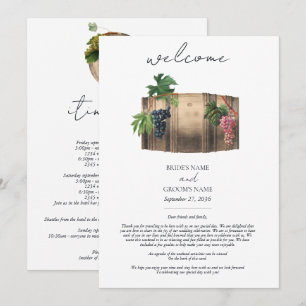 Wine Barrel Winery Vineyard Wedding Itinerary