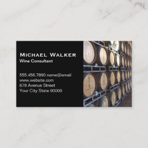 Wine Barrels in Cellar Business Card
