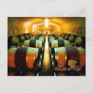 Wine barrels in cellar, Lujan de Cuyo, Argentina Postcard