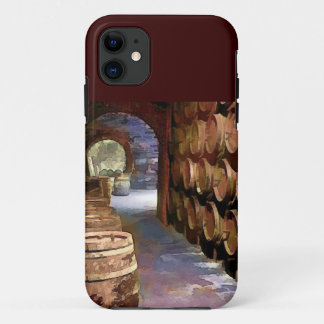 Wine Barrels in the Wine Cellar iPhone 11 Case