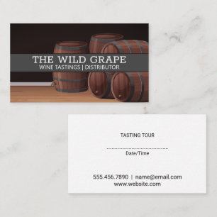 Wine Barrels   Winery  Business Card