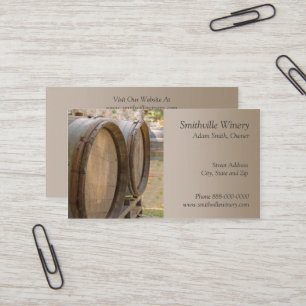 Wine Barrels Winery Business Card