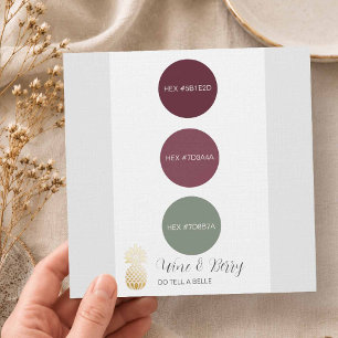 Wine & Berry Wedding Colour Palette Invitation