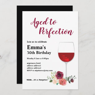 Wine birthday invitation, Aged to Perfection Invit Invitation