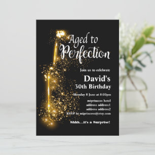 Wine birthday invitation, Aged to Perfection Invit Invitation