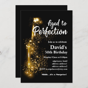 Wine birthday invitation, Aged to Perfection Invitation