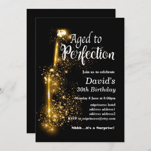 Wine birthday invitation, Aged to Perfection Invitation