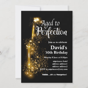 Wine birthday invitation, Aged to Perfection Invitation