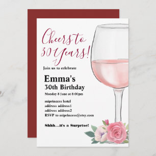 Wine birthday invitation, Aged to Perfection Invitation