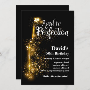 Wine birthday invitation, Aged to Perfection Invitation