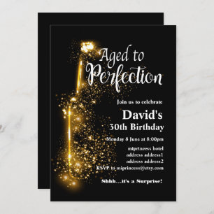 Wine birthday invitation, Aged to Perfection Invitation