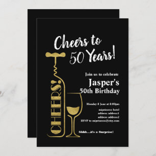 Wine birthday invitation, Cheers to! Invitation