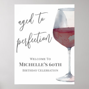 Wine Birthday Party Welcome Sign