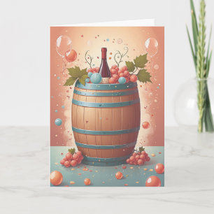 Wine Birthday Wishes Card