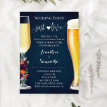 Wine Blue Nothing Fancy Bubble Brew Wedding Invite<br><div class="desc">Add wording to the design. For additional changes (font colour, font style, remove or move elements, change other wording *wording "just love" is not editable but colour can be changed ), click on personalise, scroll down and click on link "click to customise further". ** Please see the full collection for...</div>