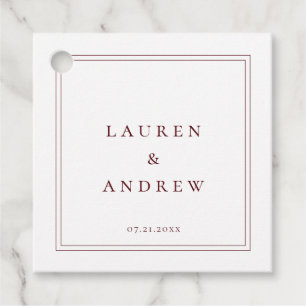 Wine Bordeaux Burgandy Modern Classic 1 Minimalist Favour Tags
