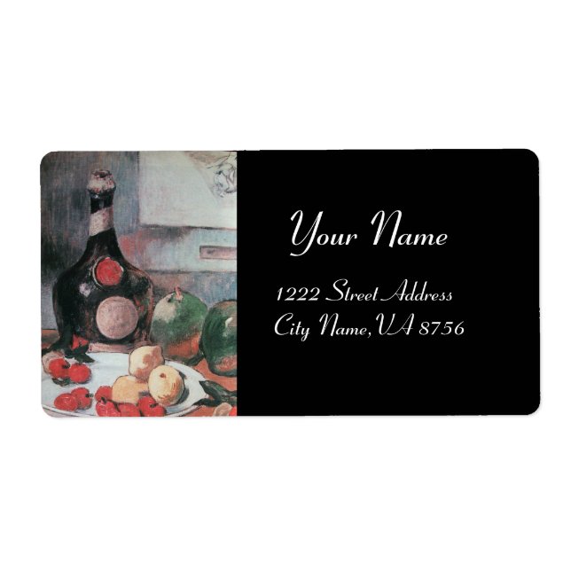 WINE BOTTLE AND FRUITS  ,WINE TASTING PARTY LABELS (Front)