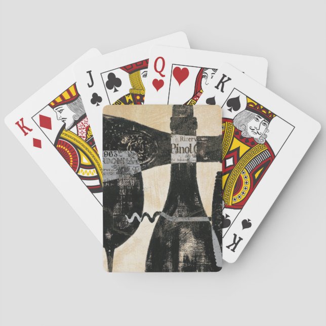Wine Bottle and Glass Playing Cards (Back)
