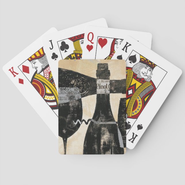 Wine Bottle and Glass Playing Cards (Back)
