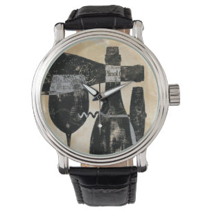 Wine Bottle and Glass Watch